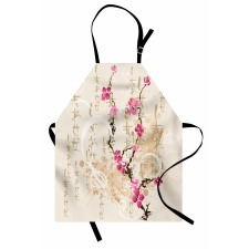 Letters Sakura Flowers Apron