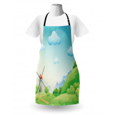 Cartoon Country Landscape Apron