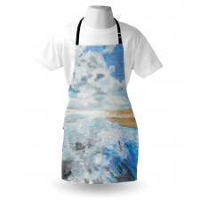 Oil Painting Beach Summer Apron