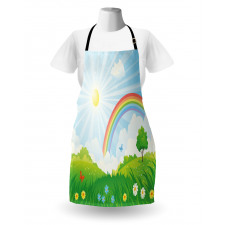 Sun and Rainbow Flowers Apron