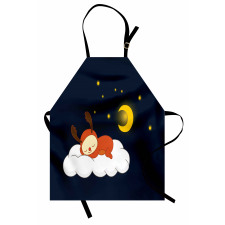 Reindeer Sleeping in Sky Apron