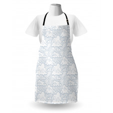 Sketch Style Stripes Apron