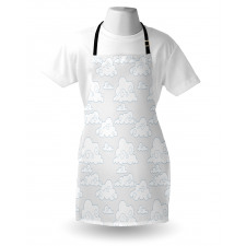 Minimalist Tibetan Clouds Apron