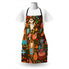 Raccoon and Butterfly Apron