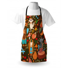 Raccoon and Butterfly Apron