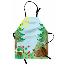 Rising Sun Above Trees Apron