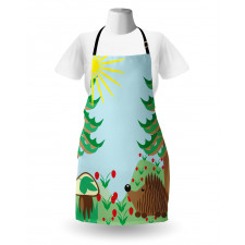 Rising Sun Above Trees Apron