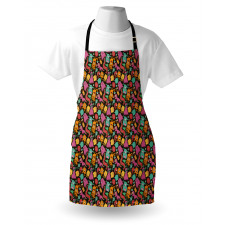 Colorful Monster Pattern Apron