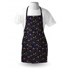 Skeleton Cats Bone Apron