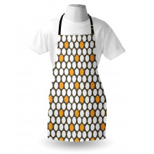 Bicolor Grunge Style Dots Apron