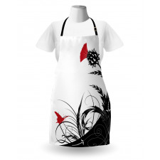 Floral Butterfly Motif Apron