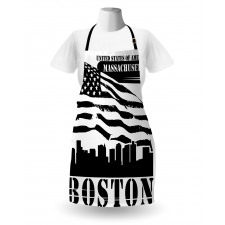 Fluttering Grungy Flag Apron