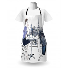 Woman Having Breakfast Paris Apron