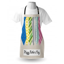 Colorful Dad Ties Theme Apron