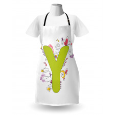 Colored Doodle Initial Apron