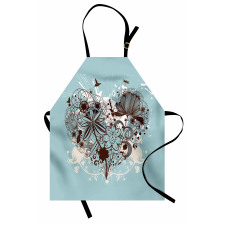 Heart Shape with Dragonflies Apron