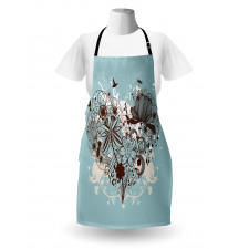 Heart Shape with Dragonflies Apron