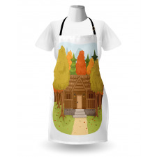 Cabin in the Autumn Forest Apron