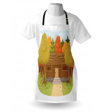 Cabin in the Autumn Forest Apron