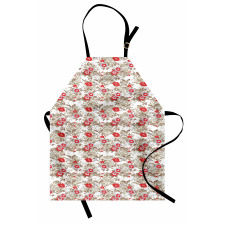 Vintage Floral Leaves Ornate Apron