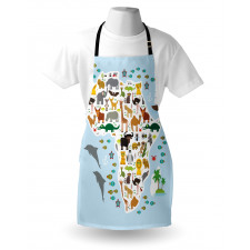 Hyena Giraffe Hippo Apron