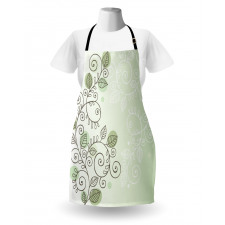 Swirling Vines Leaves Apron