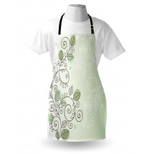 Swirling Vines Leaves Apron