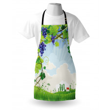 Rural Countryside Grapes Apron