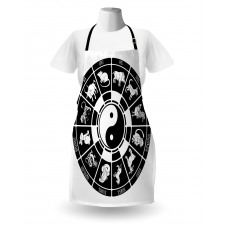 Chinese Horoscope Wheel Apron