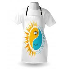 Day and Night Sun Moon Apron