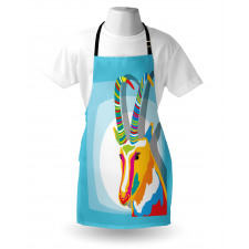 Pop Art Colorful Portrait Apron