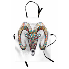 Colorful Totem Head Apron