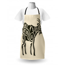 Tribal Waves Curves Tattoo Apron