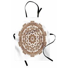 Monochrome Circles Ornate Apron