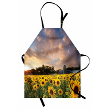 Sunflower Field Sky Apron