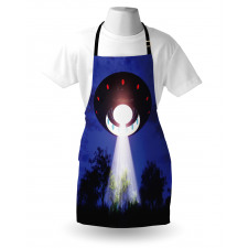 Night Scenery with Aliens Space Apron