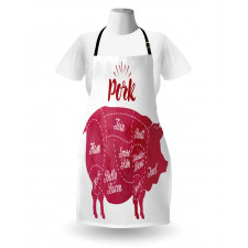 Cutting Pig Meat Diagram Apron