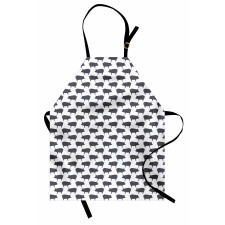 Domestic Pig Silhouettes Apron