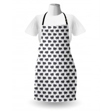 Domestic Pig Silhouettes Apron