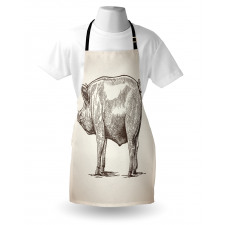 Vintage Hand-Drawn Image Apron