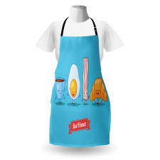 Comic Breakfast Friends Apron