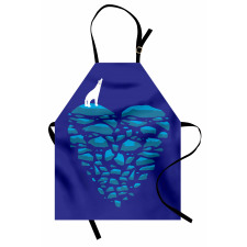 Ice Abstract Heart Apron