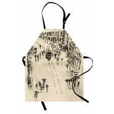 Cityscape Sketch Art Apron