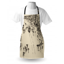 Cityscape Sketch Art Apron