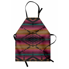 Colorful Stripes Triangles Apron