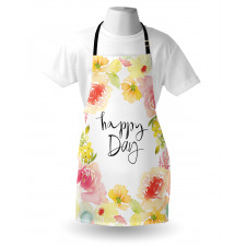 Happy Day Lettering Rose Apron