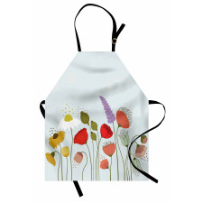 Daisy and Peony Pattern Apron