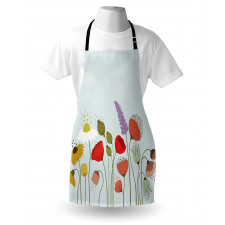 Daisy and Peony Pattern Apron