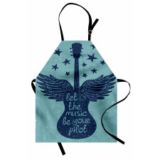 Guitar Wings Stars Words Apron