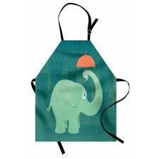 Elephant Holding Umbrella Apron